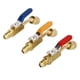 thumbnail image 1 of Válvula de bola compacta en ángulo para refrigerante de 6 piezas, apta para mangueras de carga de refrigeración de aire acondicionado y calefacción R410A, R134A, R12, R22, R502, 1 of 15