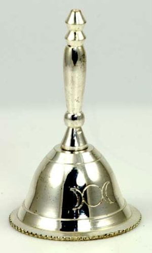 5 Units Ashley Metal Handle Hand Bell Silver 