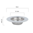 thumbnail image 2 of 1pc Metal Flume Filter Mesh Sink Strainer Trap Bath Hair Drain Hole Bathtub Wash Basin Sundries Filter,Silver,M, 2 of 6