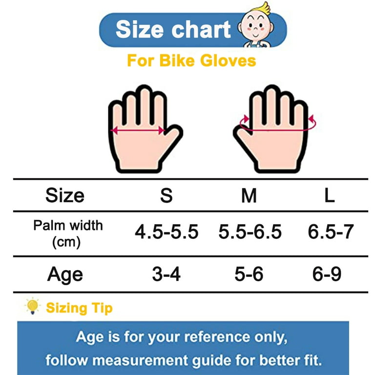 Cycling Gloves, Fingerless Gloves for Kids
