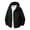 Black 01, variant on Karymi Jackets for Women Unisex Solid Long Sleeve Zip Up Hooded Windbreaker Jacket, Hooded Adjustable Cuff Windproof Coat with Multi Zipper Pockets Rain Jacket
