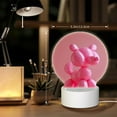 thumbnail image 6 of Naloa Pink Balloon Puppy Art Acrylic LED Night Light Custom LED Lights Personalized Nightlight Customized Gifts for Family Couples Friends, 6 of 9