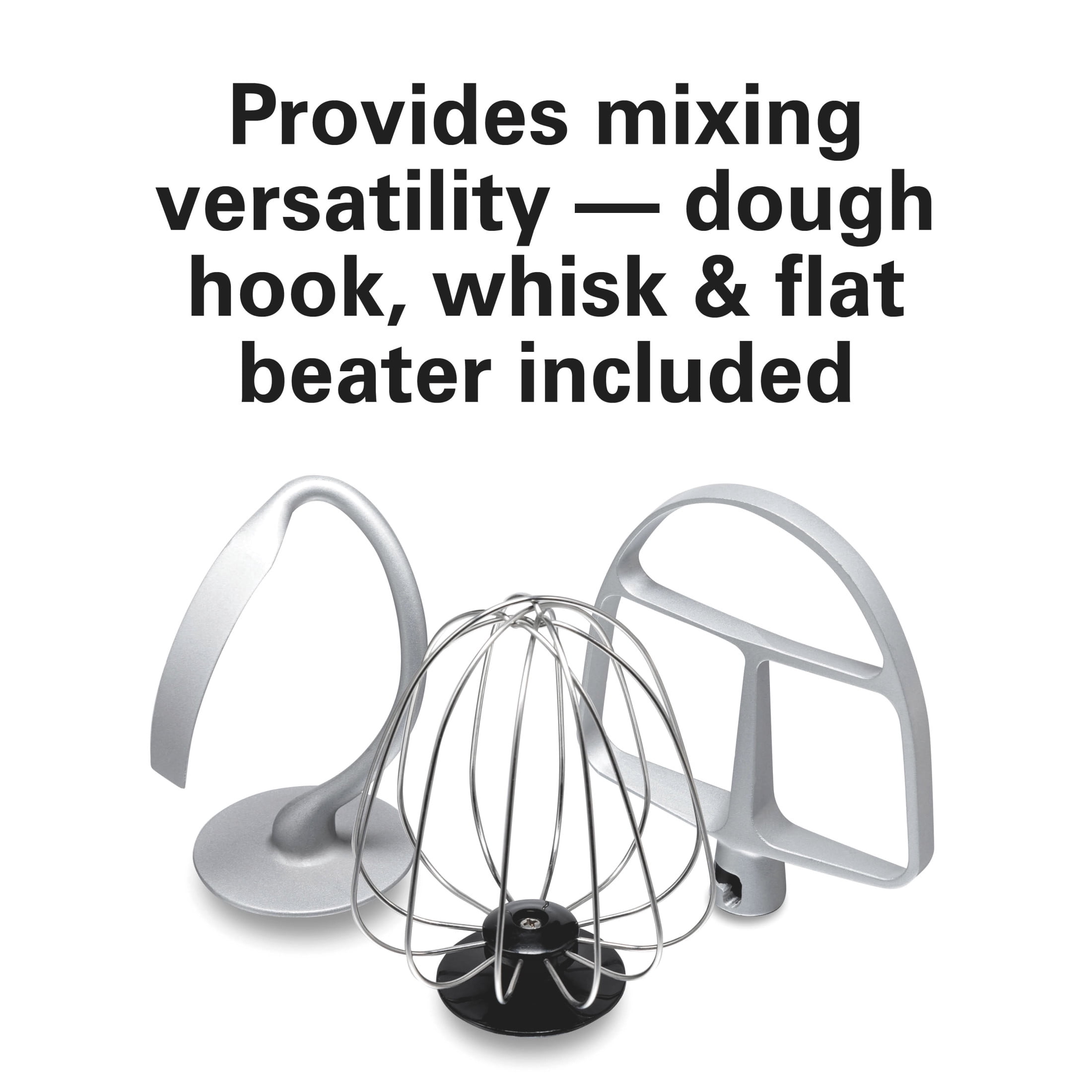 Hamilton Beach 4 Quart Stand Mixer for Kitchen, 7 Speeds, Tilt-Head, Dough Hook, Whisk & Flat Beater, Silver