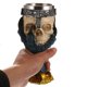 thumbnail image 2 of Taza de Consumición 3D de material acero Inoxidable de Resina de Doble Pared Cráneo Metal Vino perfke Copa gótica, 2 of 9