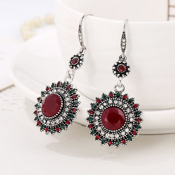 Poatren Bohemian Ear Studs Earrings For Women Black Ethnic Fashion Jewelry Earrings