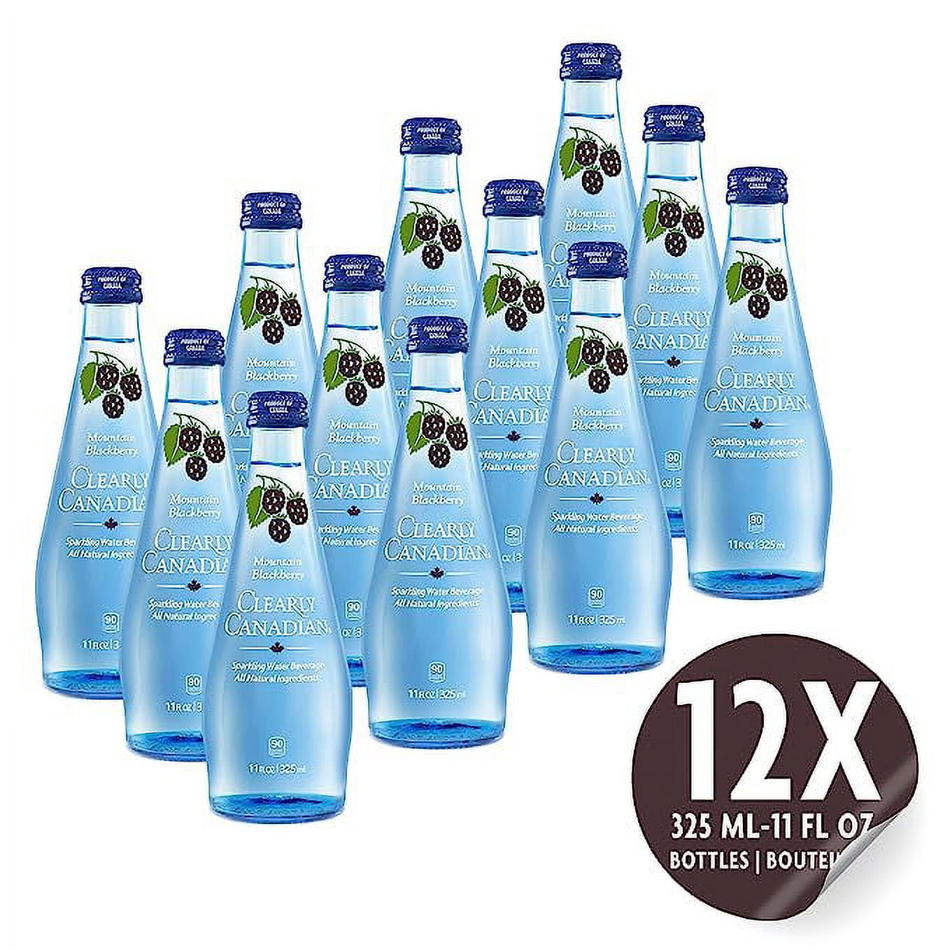 Clearly Canadian Mountain Blackberry Sparkling Water - 11 oz bottles (Pack of 12)