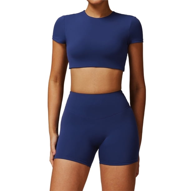 Conjuntos de entrenamiento for mujer, 2 piezas, sujetador deportivo, camiseta sin mangas, polainas de cintura alta, gimnasio, Yoga, ropa activa, Top de entrenamiento for mujer