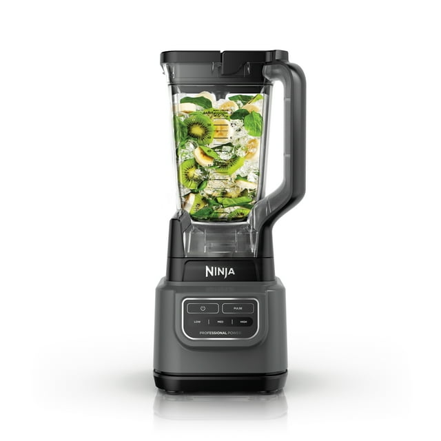 Ninja Licuadora Clásica 1000 Vatios, Baja, Media, Alta Velocidad, 72 Oz. Lanzador, Gris Oscuro
