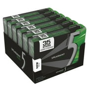 5 GUM Spearmint Rain Sugarfree Gum, 35 Sticks, Pack of 6
