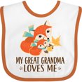 thumbnail image 3 of Inktastic My Great Grandma Loves Me Fox Boys or Girls Baby Bib, 3 of 4