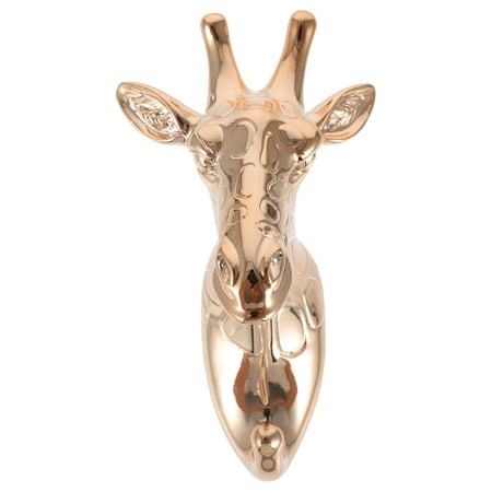 

Golden Animal Head Model Hook Resin Animal Figurine Decorative Wall Hanging Hook