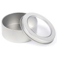 thumbnail image 5 of 30 Pack 2 Ounce Metal Tin Cans - Round Empty Containers with Clear Top for Candles, Arts & Crafts, Storage in Kitchen, 5 of 5