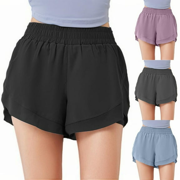 Xunlbb Shorts for Women Womens Workout Gym Shorts Casual Lounge Set Women's Solid Color Mesh Shorts Peach Sport Fitness Shorts Seamless Nude Pocket Yoga Shorts S-2XL on Clearance