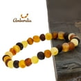 thumbnail image 2 of Amberalia Elastic Baltic Amber adult bracelet, GIA Certificated Amber, for natural remedies and pain relief Raw Multicolor 8”, 2 of 10