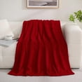 thumbnail image 2 of Red Throw Blanket Lightweight 3D 60"50", 2 of 5