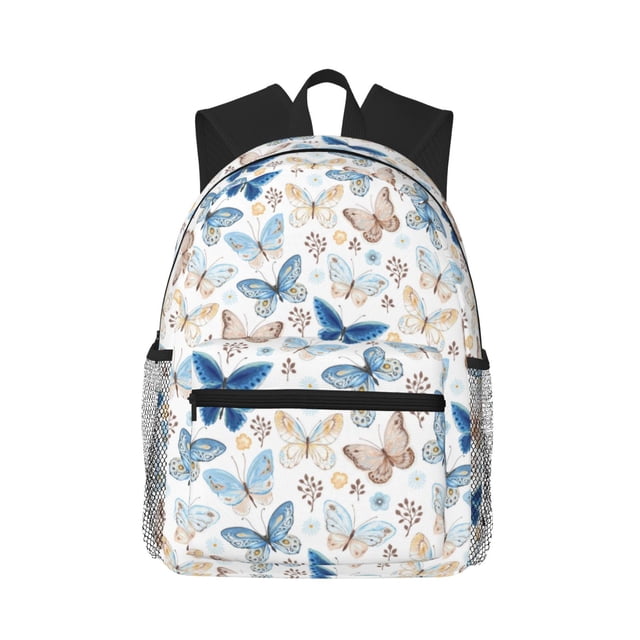 Disketp Butterfly Mochila Ligera Clásica con Múltiples Bolsillos, Mochila Casual para Hombre y Mujer, Ideal para Escuela, Trabajo y Viajes