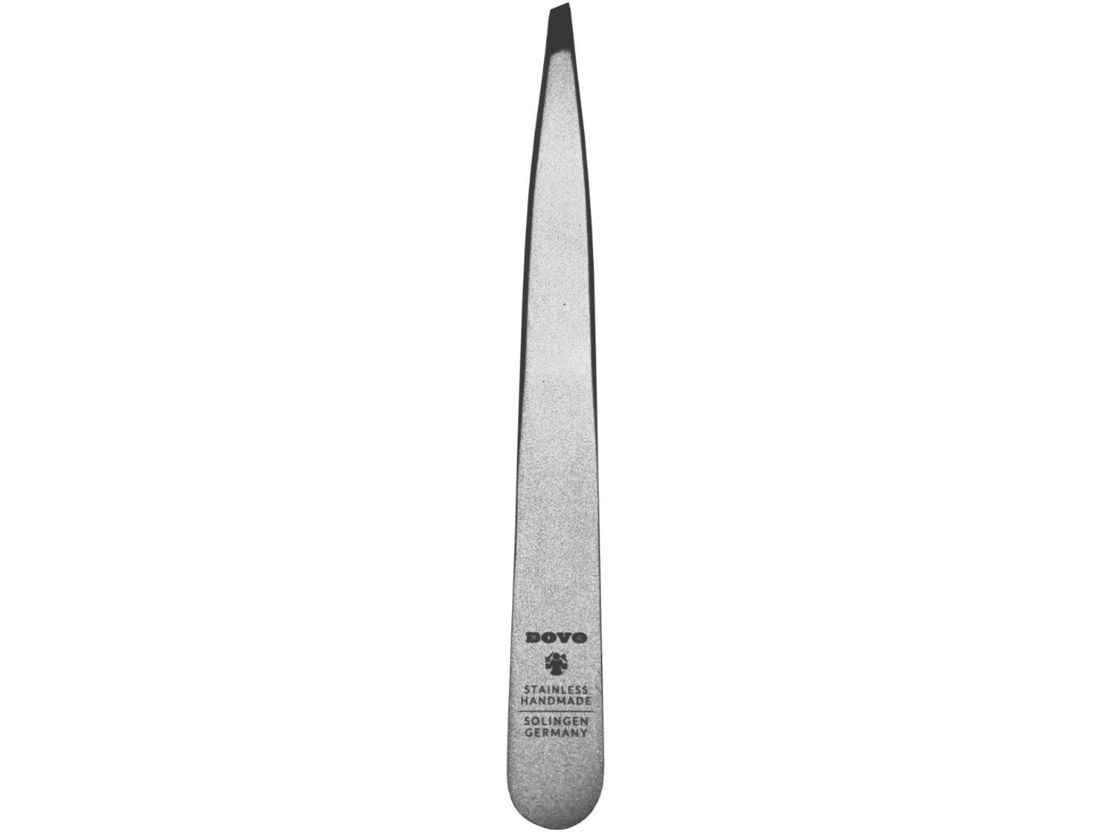 Dovo Slant Tip Tweezers, 3.75 in Overall, Satin Stainless Construction
