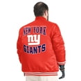 thumbnail image 3 of Men's G-III Sports by Carl Banks Red New York Giants Adaptive Team Graphic Satin Full-Snap Varsity Jacket, 3 of 5