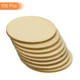 thumbnail image 3 of Uxcell 100 Pack 1.57 inch Unfinished Wooden Circles Blank Round Wood Discs Cutouts, 3 of 7
