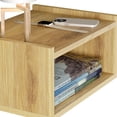 thumbnail image 4 of Buró Flotante MORU, AIRE Roble 2 piezas, Mesita de Noche, Muebles para recámara Moderno Minimalista, Mesa Auxiliar de Almacenamiento Tipo Librero, buros para recámara, mesa de noche para recámara, 4 of 8
