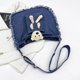 thumbnail image 4 of Bolso de compras para mujer Bolso de borla de mezclilla Bolso de compras de trabajo diario (Azul oscuro), 4 of 9