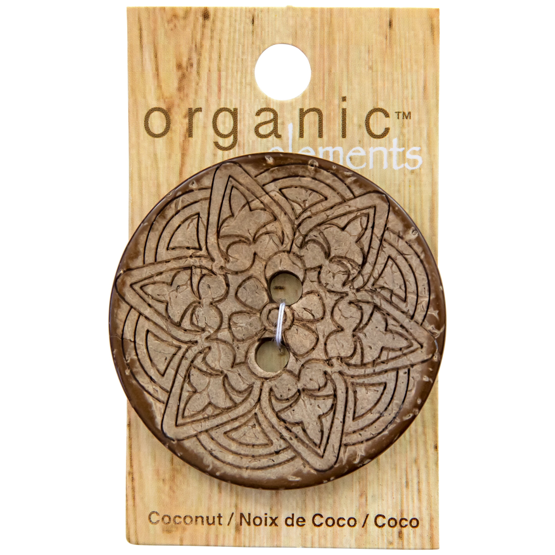 Organic Elements Beige 2" Large 2-Hole Coconut Button
