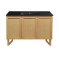 thumbnail image 3 of Arles 48 in. Natural Oak Bathroom Vanity With Black, 3-Hole Ceramic Sink Top, 3 of 8