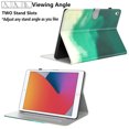 thumbnail image 4 of Dteck Folio Case for Apple iPad (10th generation) 10.9-Inch 2022, Auto Wake Sleep Smart Cover Slim Gradient Flip Stand Case with Card Slots Pencil Holder for iPad 10th Gen,Green, 4 of 5