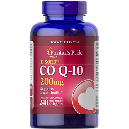 Puritan's Pride CoQ10 200mg, Supports Heart Health, 240 Rapid Release Softgels