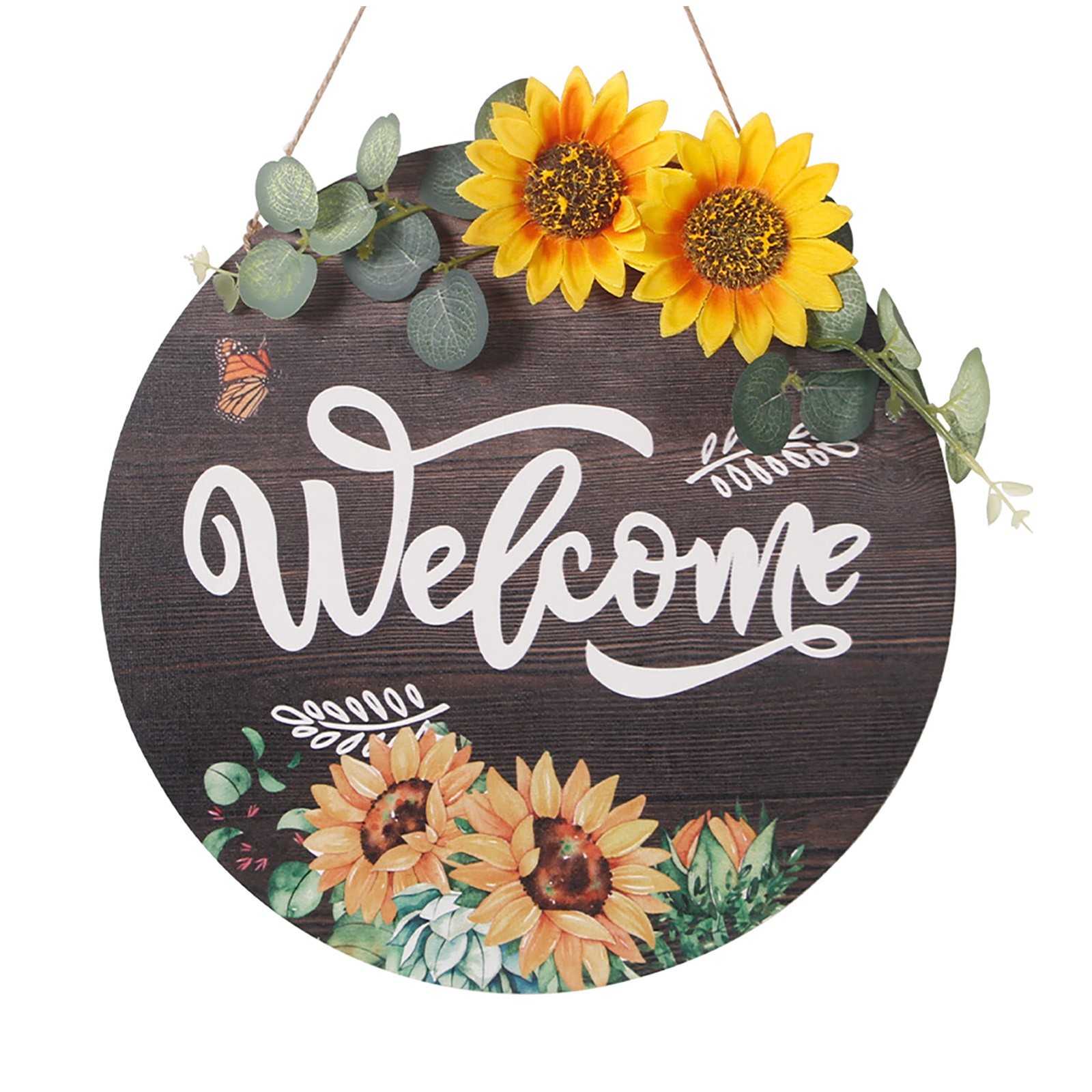 Flash Sale! OJGEha Wooden Hanging Sign Welcome To Our Bee Honeycomb ...