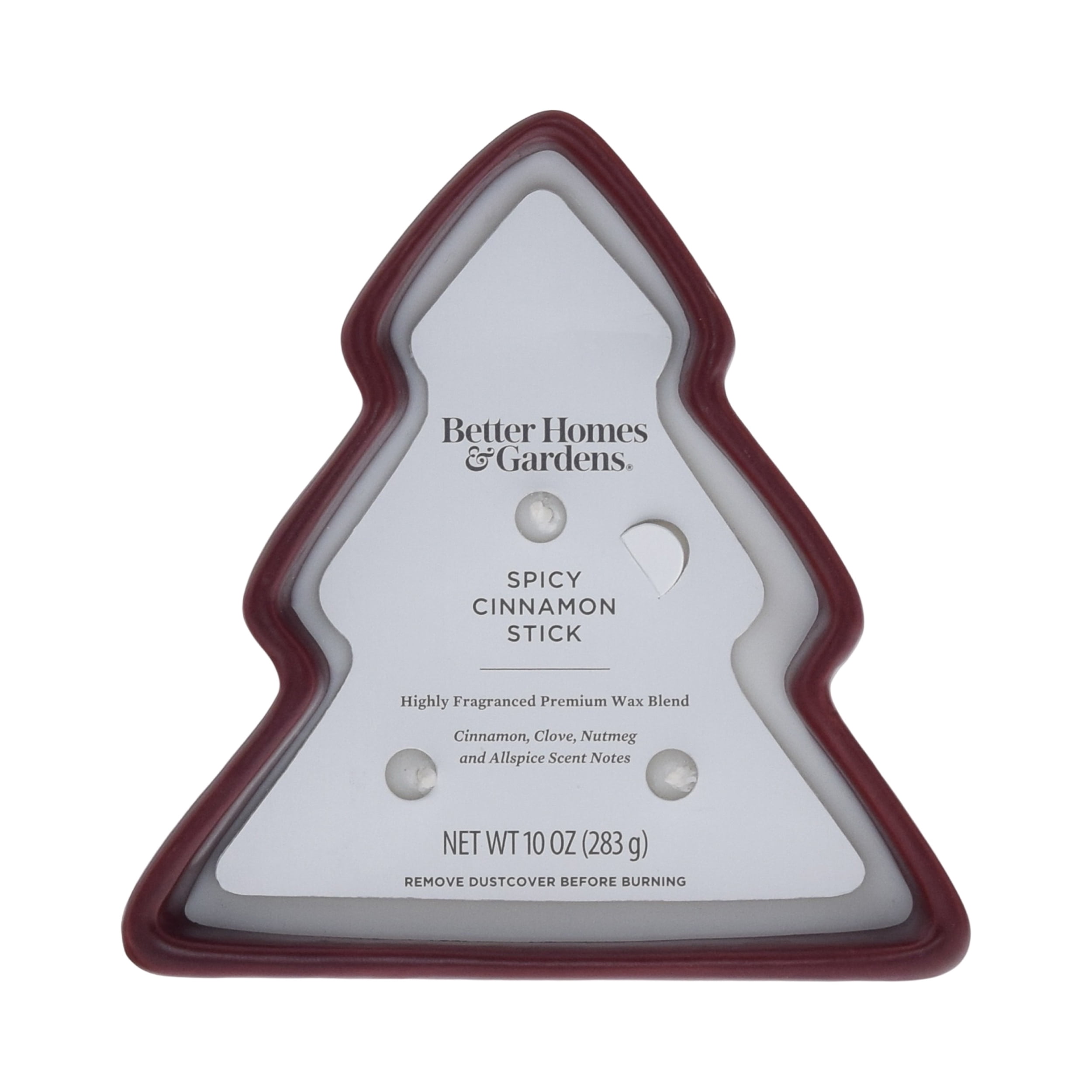 Better Homes & Gardens Spicy Cinnamon Stick Scented 3 Wick Ceramic Tree Dish Candle 10oz