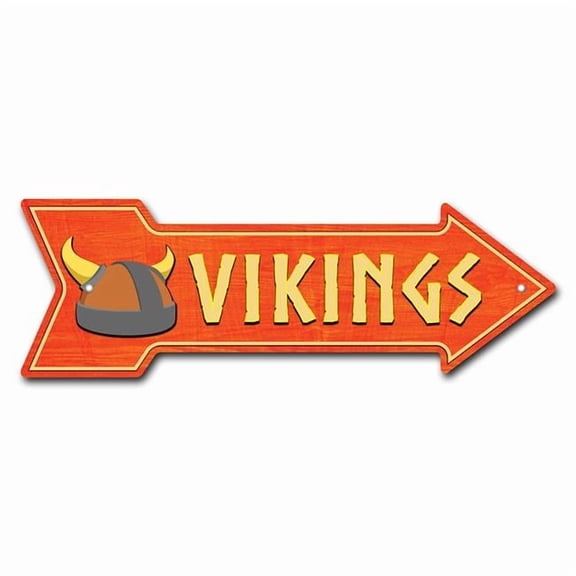 SignMission P-ARROW-999554 18 in. Vikings Arrow Sign