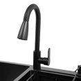 thumbnail image 7 of Laundry Sink with Cabinet & Pull-Out Faucet, Kitchen Sink Cabinet with Draining Basket, Stainless Steel Double Bowl Utility Sinks, Wash Station Tub for Kitchen, Laundry Room (Black), 7 of 7