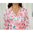 thumbnail image 2 of LYCY Womens Pajama Sets Floral Print, Long Sleeve Button Down Pajamas Set for Women Soft Sleepwear Pjs 2 piece Loungewear, (Pink Floral, Large), 2 of 6