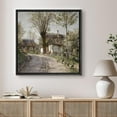 thumbnail image 2 of HFDF Canvas Prt Wall Art Quat Village Road Thatched Cottages and Ducks Charmg Country Nature Wilderness Illustrations Zen for Livg Room, Bedroom, Office -Black 10x8inch Framed, 2 of 6