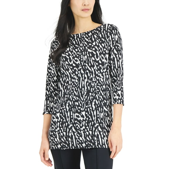 Alfani Petite Tunic Deep Black PM