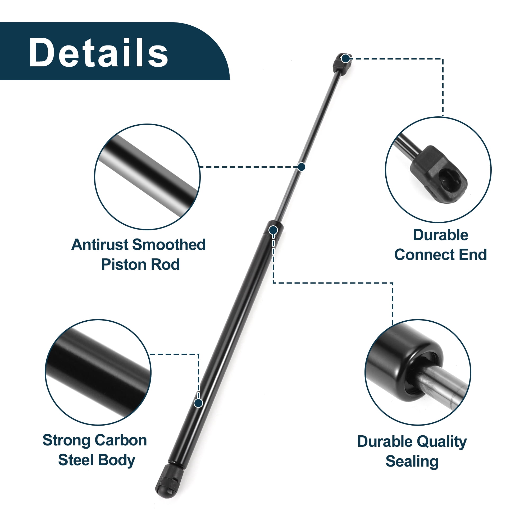 Unique Bargains 2Pcs Rear Hatch Lift Supports for Volkswagen Beetle 1998-2010 Hatchback