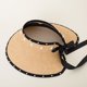 thumbnail image 2 of Sombreros de paja para mujer Sombrero de paja Lafite Verano Nuevo Sombrero de sol con protección solar Sombrero de playa con sombrilla Parte superior vacía Panamá$Sombreros con visera para, 2 of 4