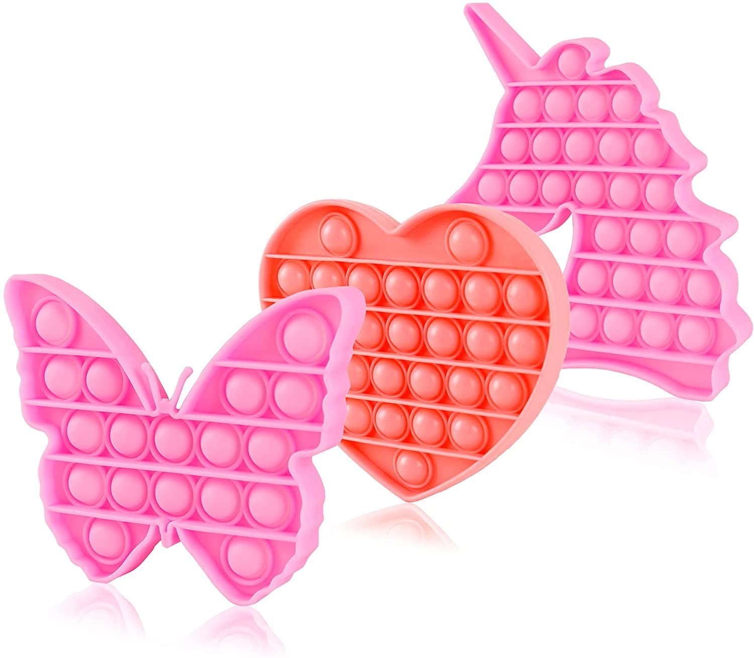 Details about   Push Pop Silicone Sensory Fidget Toy Anxiety It Stress Bubble Fidget Pink Heart 