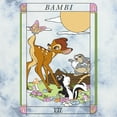 thumbnail image 2 of Junior's Bambi Tarot Card Butterfly Scene Graphic Crop T-Shirt White/Blue Large, 2 of 4