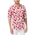 thumbnail image 1 of I.N.C Chemise à Boutons Florale pour Hommes, Rouge, Medium, 1 of 1