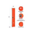 thumbnail image 4 of AdirOffice - Locker - 2 doors - 2 hooks - solid steel - red (pack of 4), 4 of 8