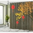 thumbnail image 5 of Ambesonne Oriental Shower Curtain, Autumn Tree Vintage Art, 69"Wx75"L, Orange Brown and Red, 5 of 5