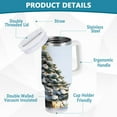 thumbnail image 4 of Ryvnso 40 oz Tumbler with Handle and Straw Insulated Stainless Steel Travel Mug with Lid Snow Christmas Tree, 4 of 9