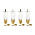 thumbnail image 1 of 4 piezas de muebles acrílicos patas de banco de banco de reemplazo de reemplazo patas de sofá mesa de comedor patas para el dormitorio de la oficina 20 cm de amarillo, 1 of 8