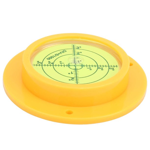 Instrumento de medición de nivel de 1 pieza (amarillo), nivel de burbuja compacto portátil transparente de alta precisión para plataformas de cámara para básculas electrónicas oso de fresa Electrónica