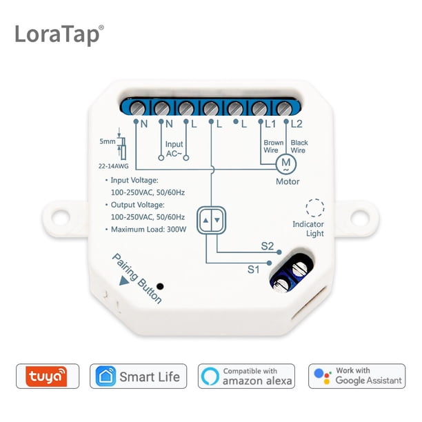 Tuya Smart Life WiFi cortinas interruptor conectado persianas enrollables Control persianas Motor Google Home Alexa ventana eléctrica LoraTap Tan Jianjun unisex