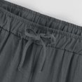 thumbnail image 5 of FAIWAD Women Linen Pants Summer Casual Drawstring Elastic Waist Trousers Lightweight Linen Lounge Pant with Pockets, 5 of 6
