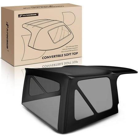 A-Premium Black Convertible Soft Top Compatible with Jeep TJ Series Wrangler, TJ, 1997-2006, Fits 2 Door Only