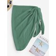 thumbnail image 4 of ZAFUL Women Leisure Tie Side Plain Beach Sarong Green One Size, 4 of 7